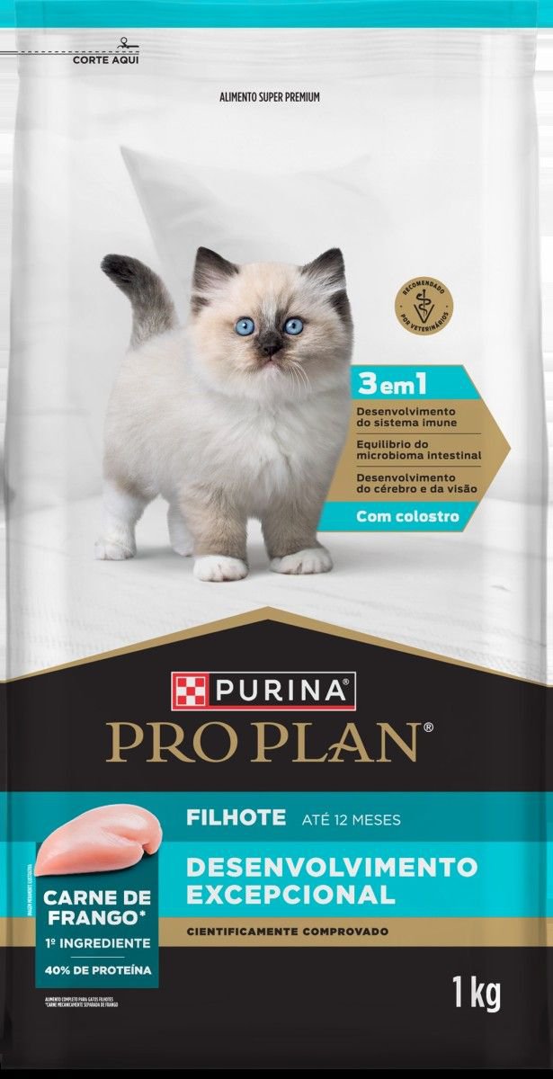 Racao Seca Purina Pro Plan Desenvolvimento Excepcional Para Gatos Filhotes 1Kg