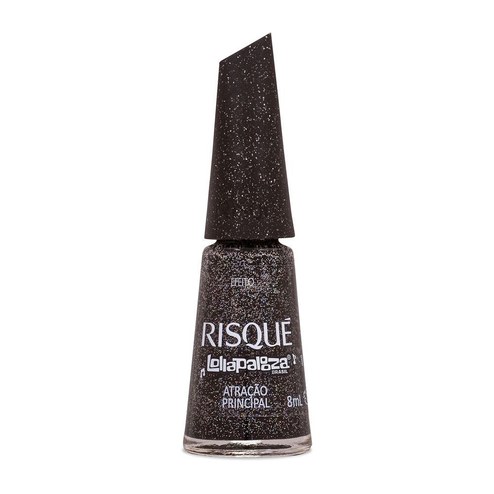 Esmalte Preto Efeito Risque & Lollapalooza Brasil Atracao Principal 8Ml
