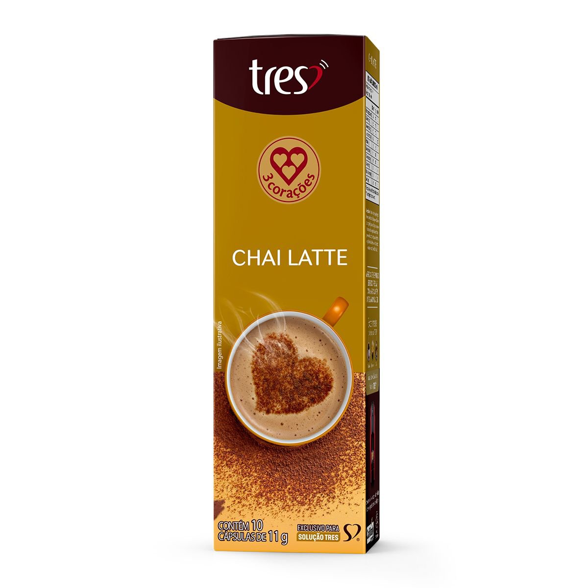 Capsula Cha Chai Latte 3 Coracoes 10 Unid