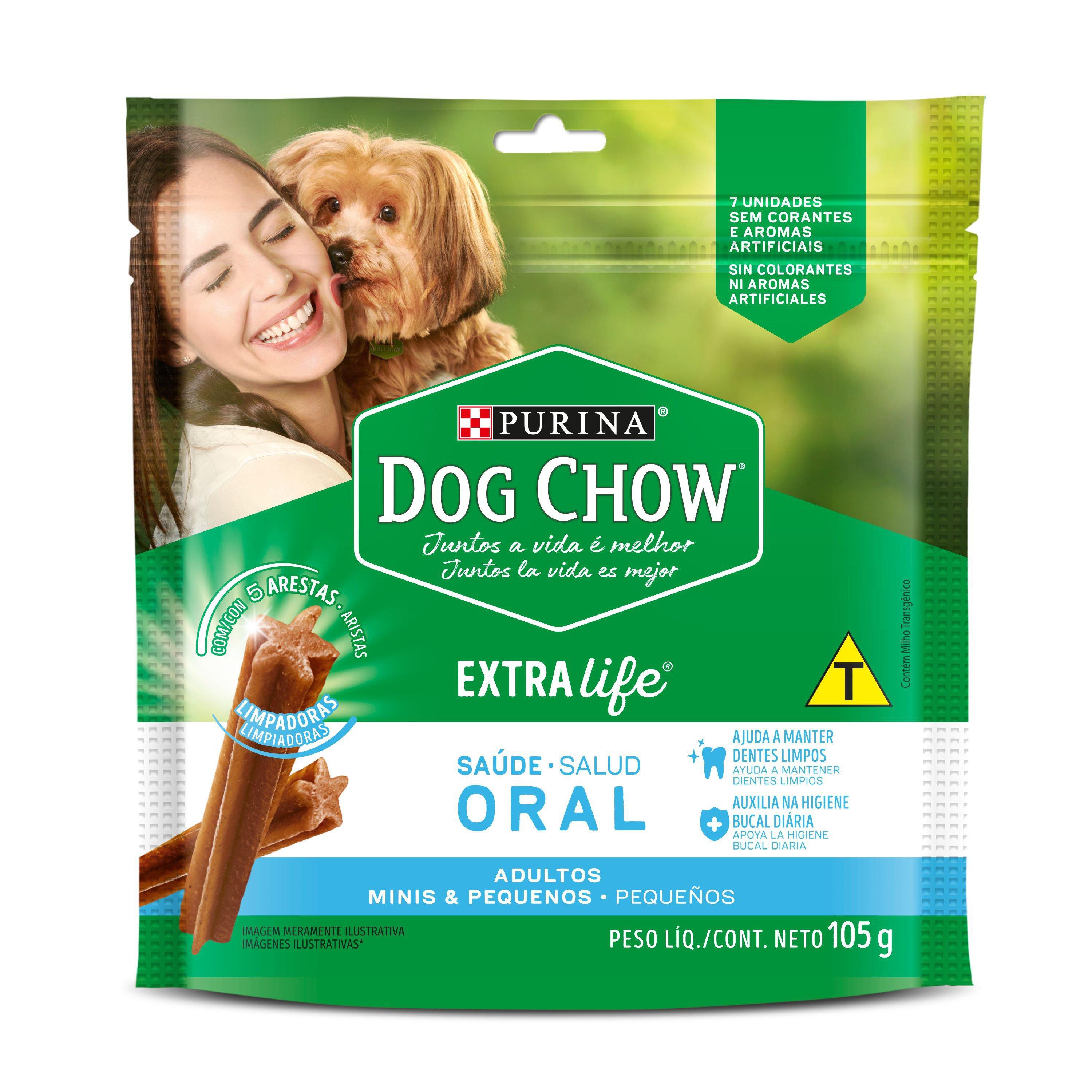 Petisco Purina® Dog Chow® Saude Oral® Para Caes Adultos Minis & Pequenos 105G