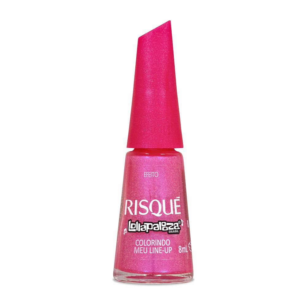 Esmalte Rosa Efeito Risque & Lollapalooza Brasil Colorindo Meu Line Up 8Ml