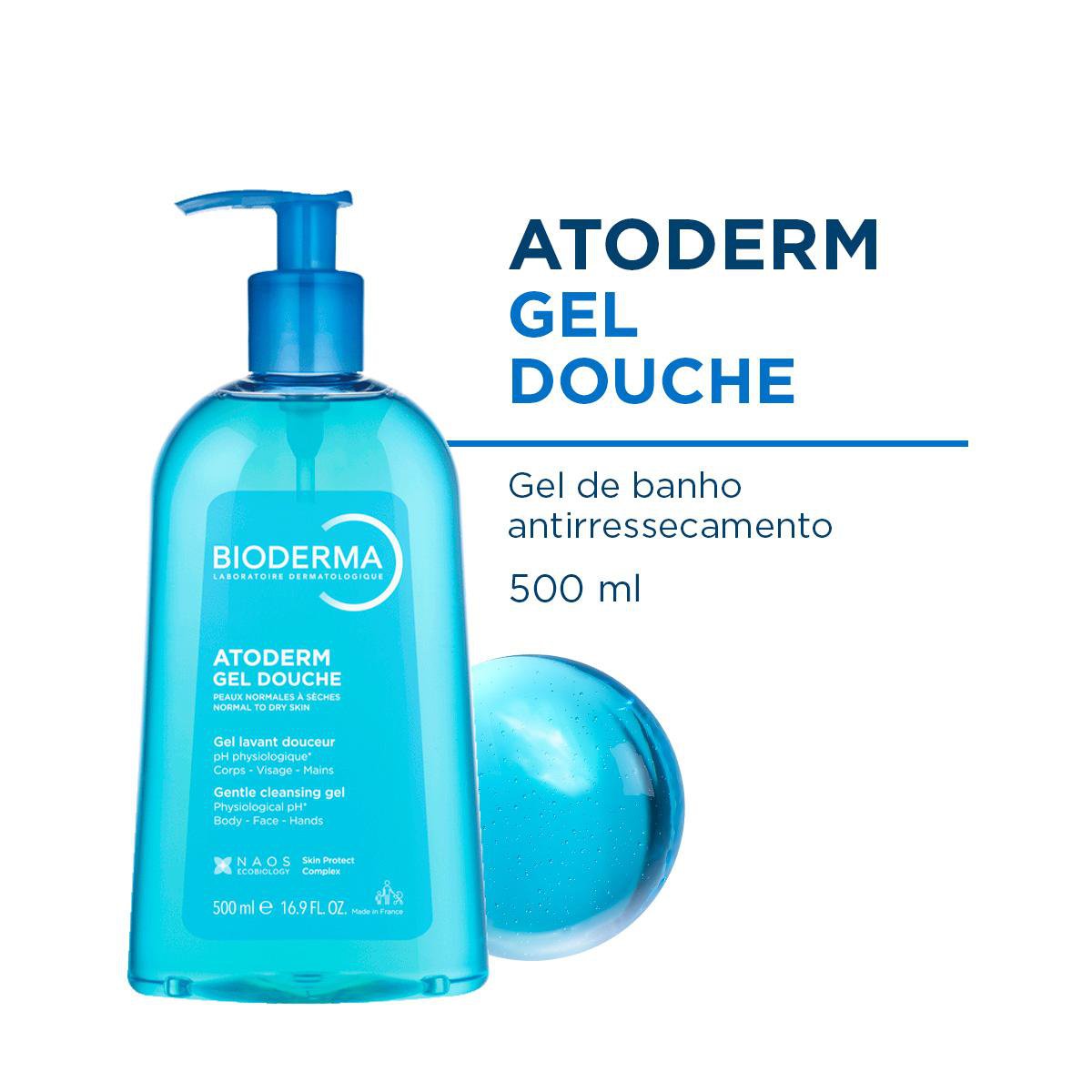Gel Banho Antiressecamento Bioderma Atoderm Gel Douche 500Ml
