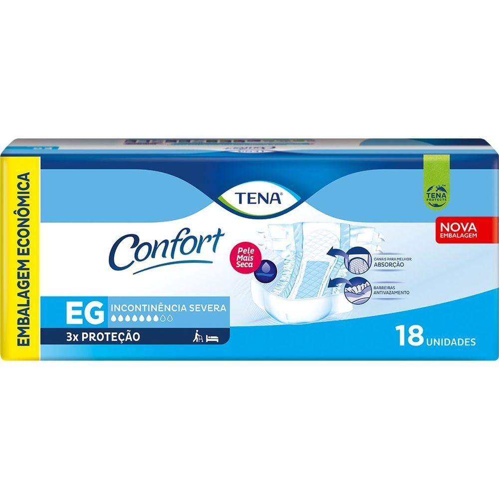 Fralda Adulto Tena Confort Eg 18 Un  🔥🔥