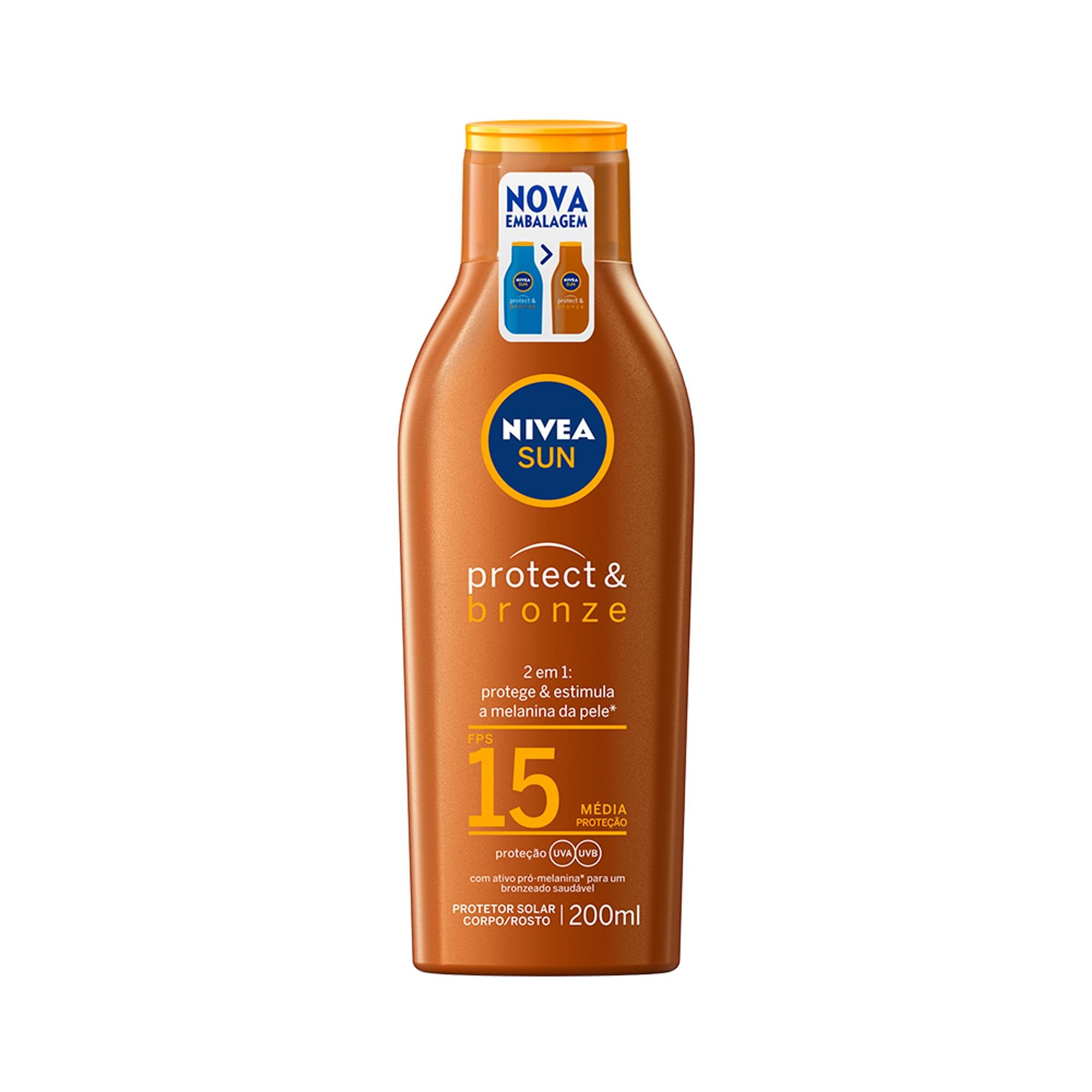 Nivea Sun Protetor Solar Protect & Bronze Fps15 200Ml