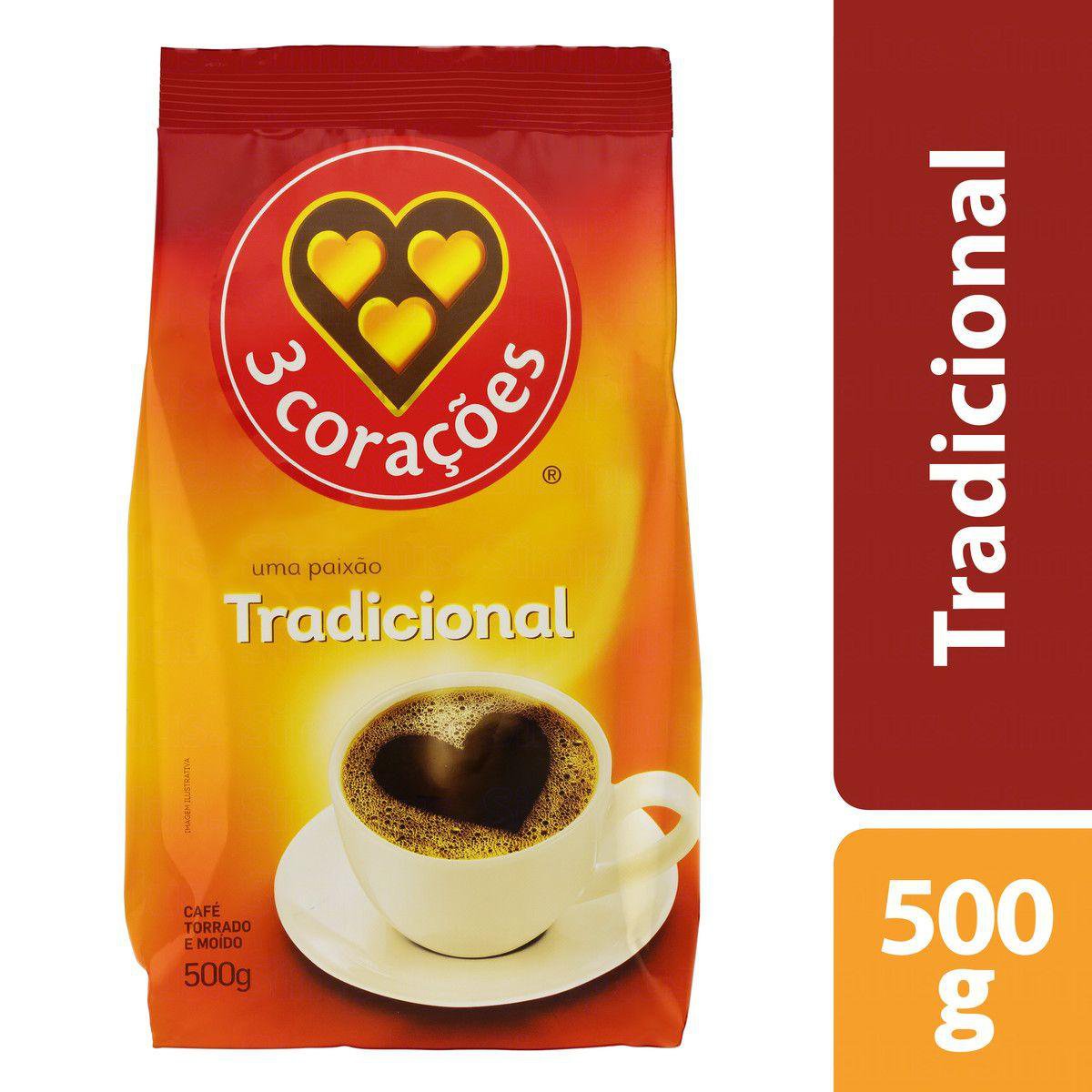 Cafe Em Po 3 Coracoes Trad 500G