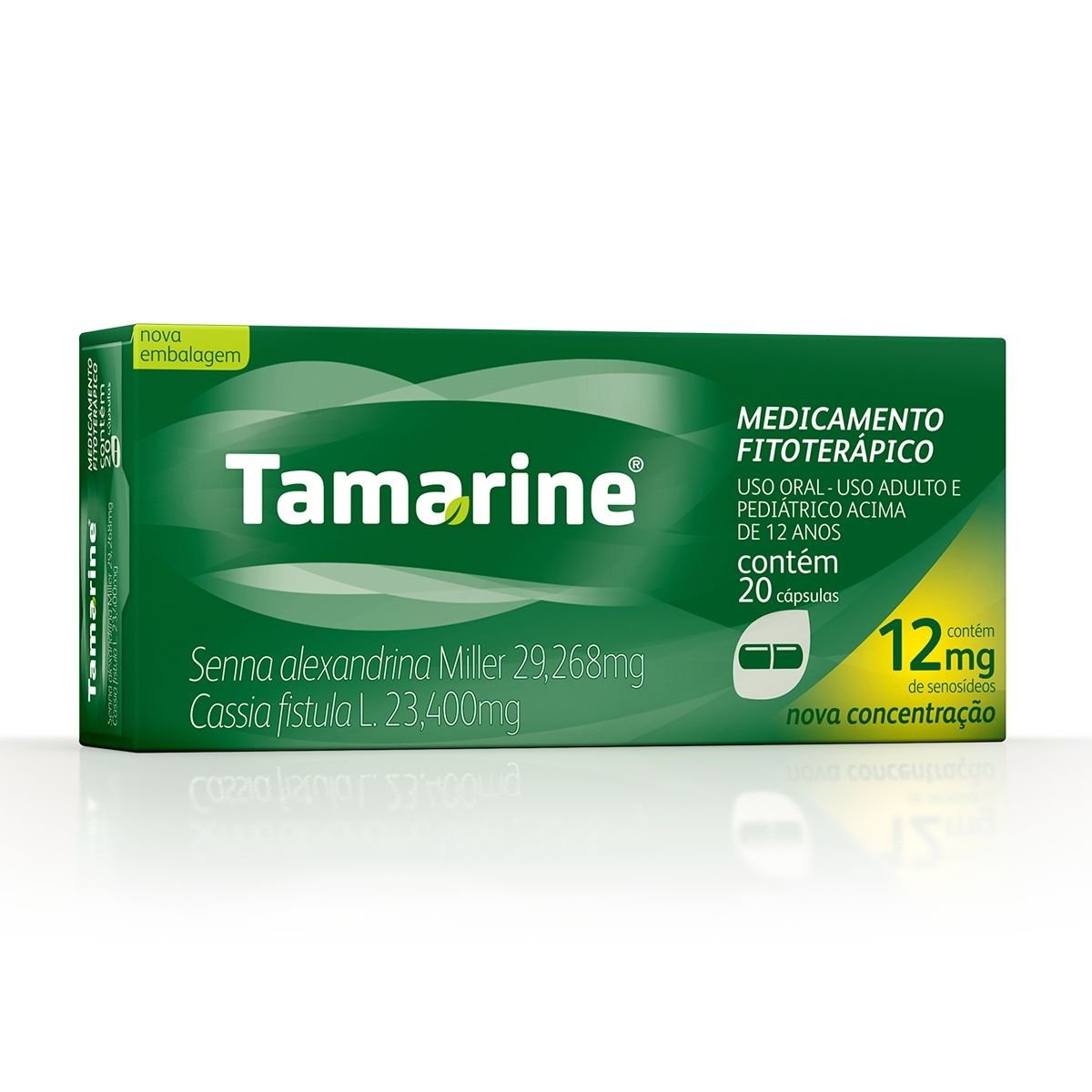 Tamarine Laxante Fitoterapico 12Mg 20 Capsulas