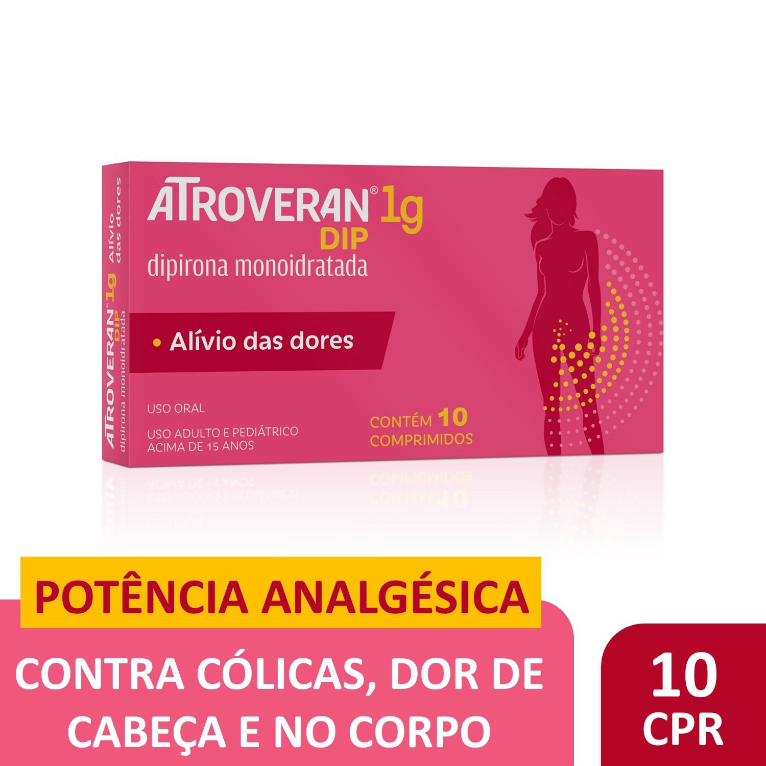 Analgesico Atroveran Dip 1G 10 Comprimidos