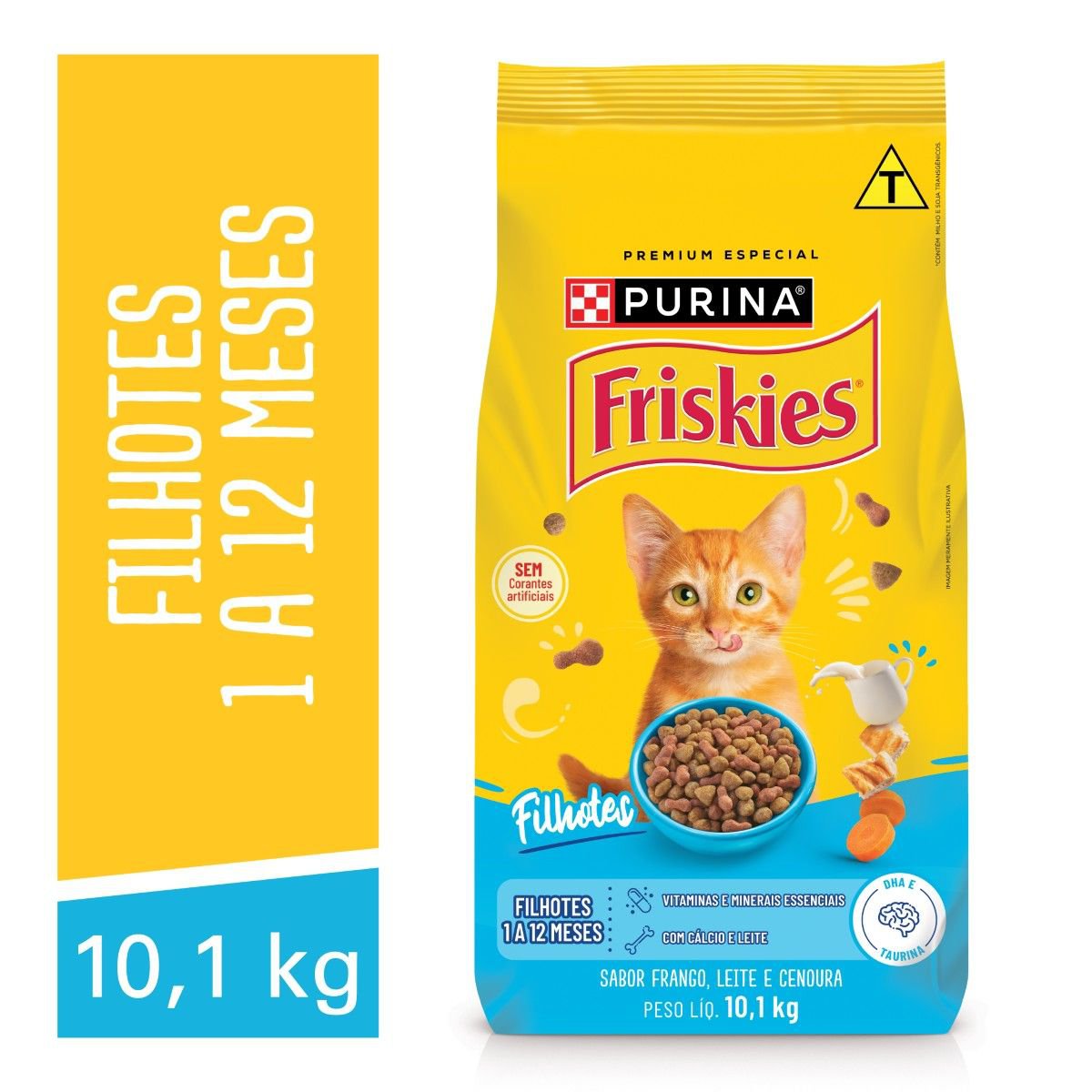 Racao Seca Purina Friskies® Para Filhotes Frango 10,1Kg