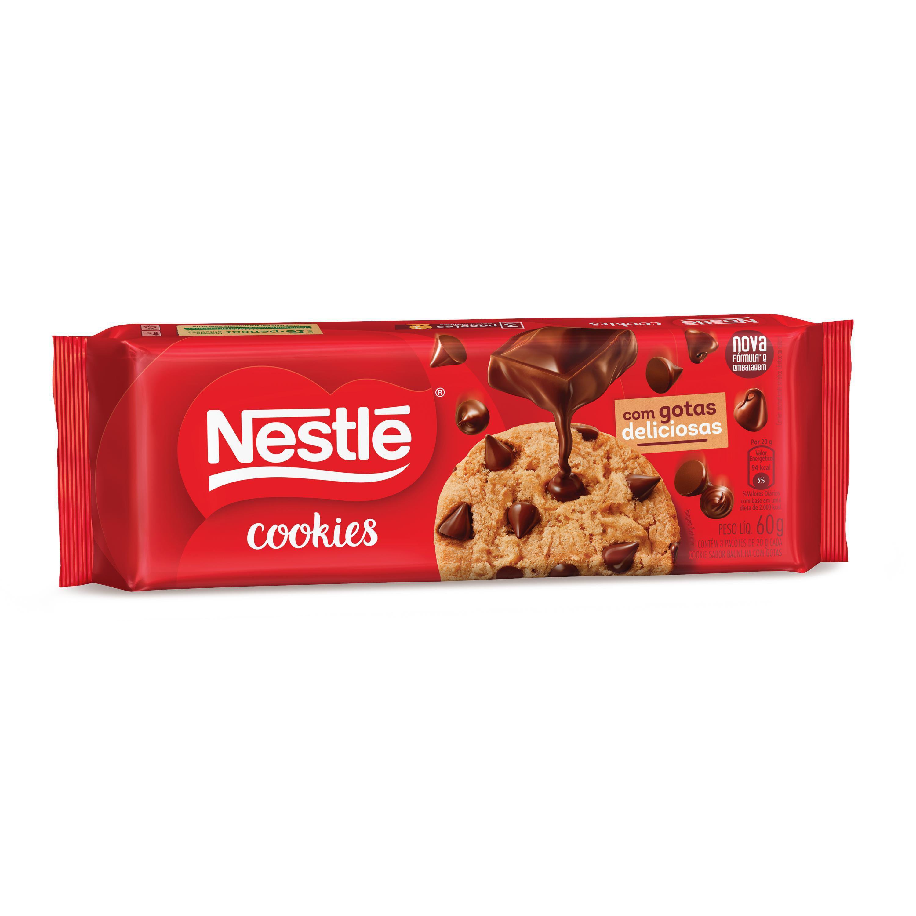 Cookie Classic Baunilha C/ Gotas Choc 52X60G