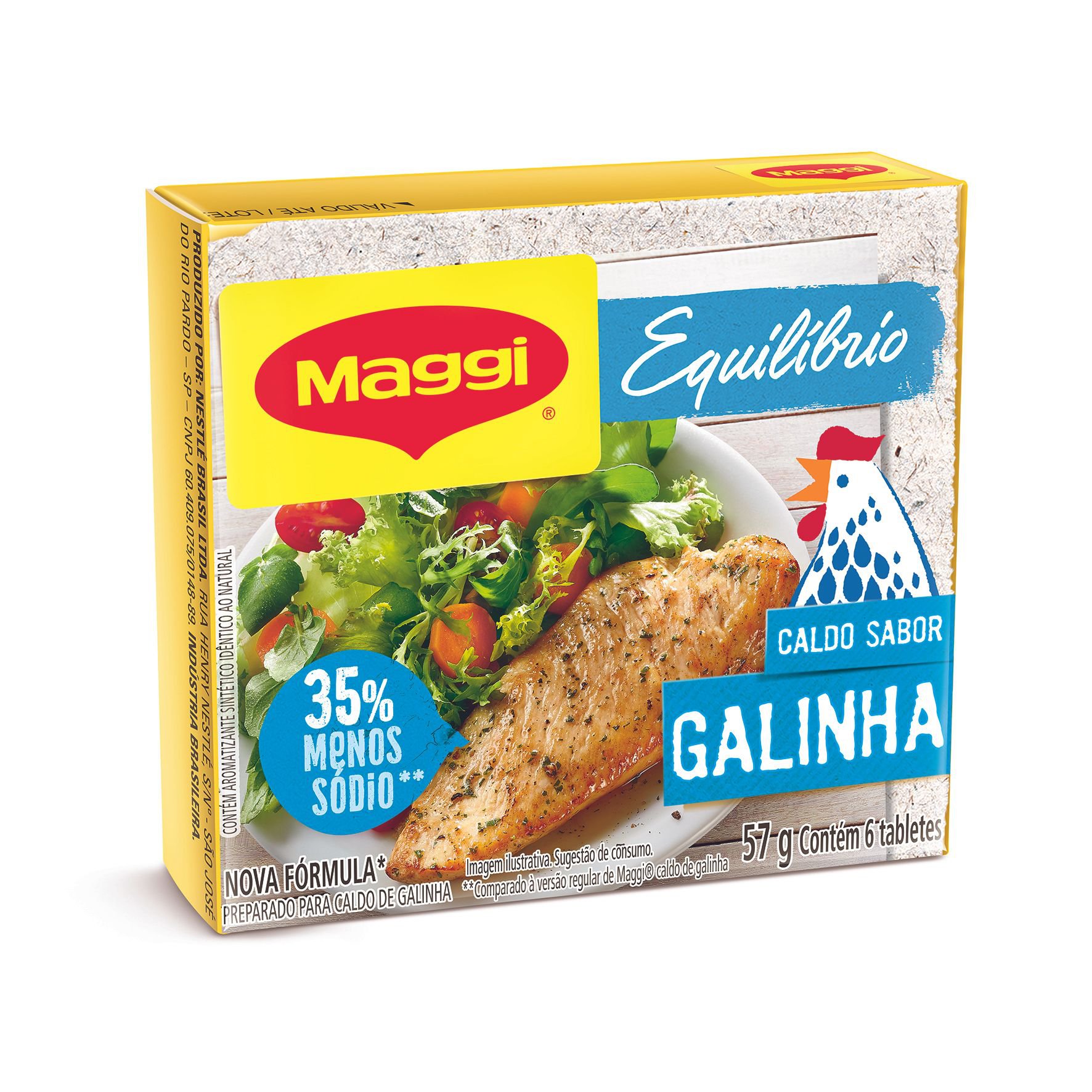 Caldo Maggi Equilibrium Galinha Tablete 57G
