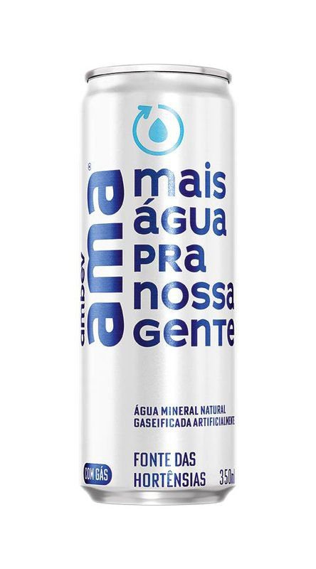 Agua Mineral Ama C/ Gas 350Ml Lata Pack C/12