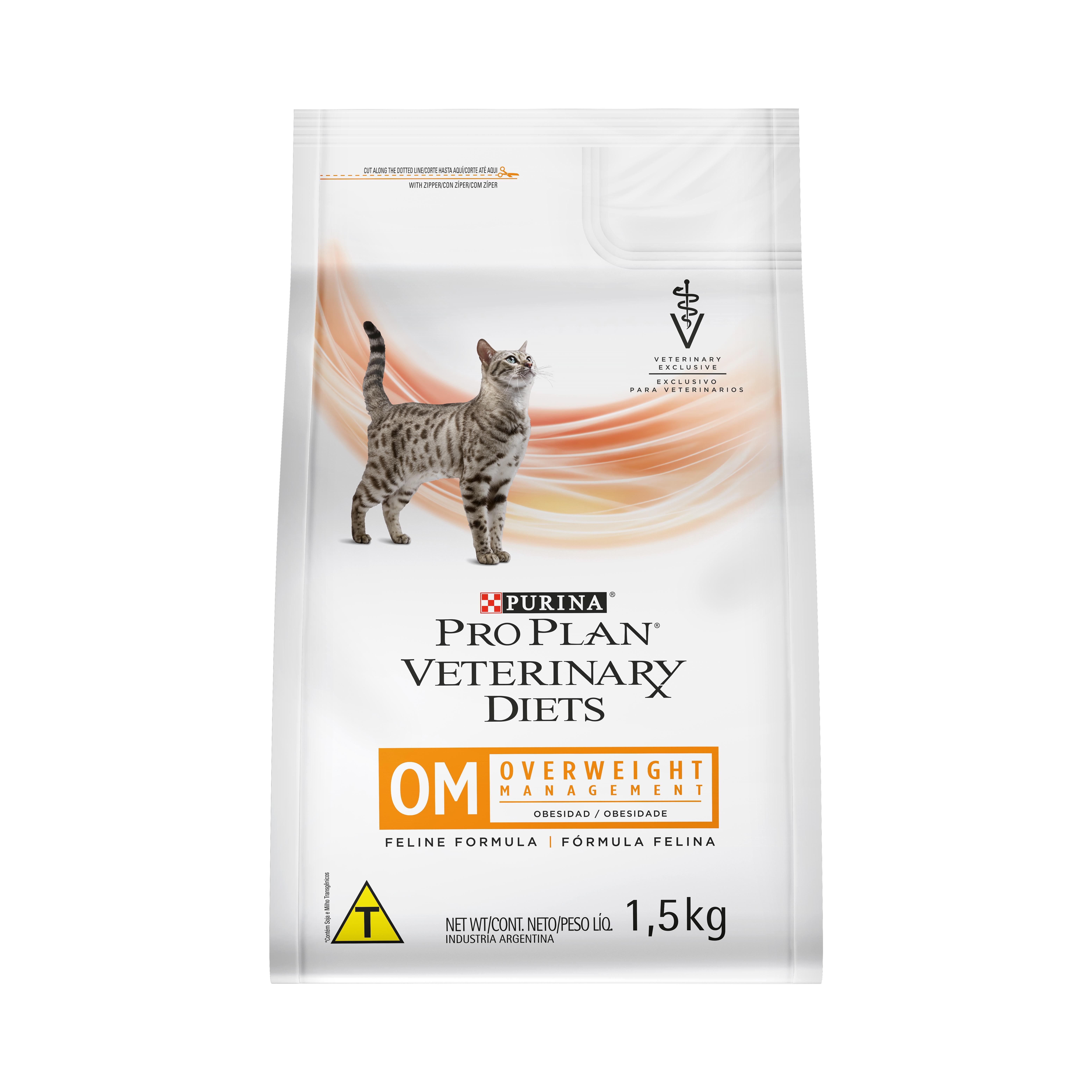 Racao Seca Purina Pro Plan Om Veterinary Diets Para Gatos C/ Controle Obesidade 1,5Kg Ar  🔥🔥