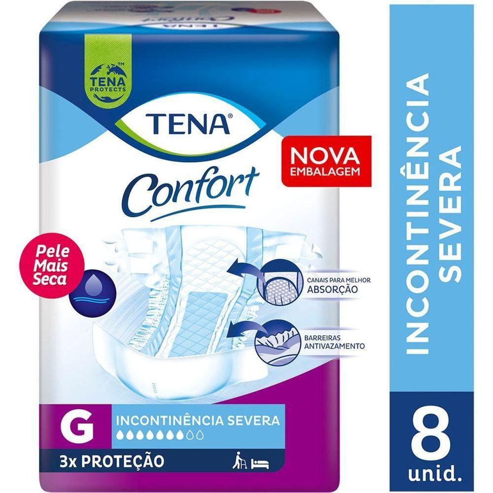 Fralda Geriatrica Tena Confort G 8 Un
