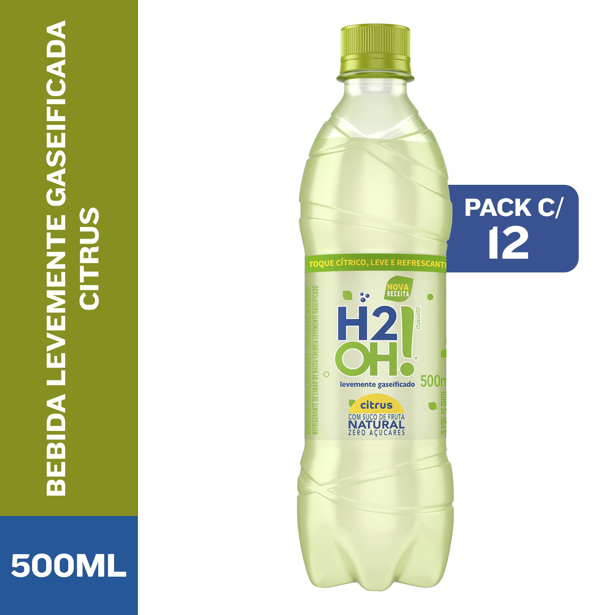 Refrig H2Oh Citrus 500Ml Garrafa Pack C/12