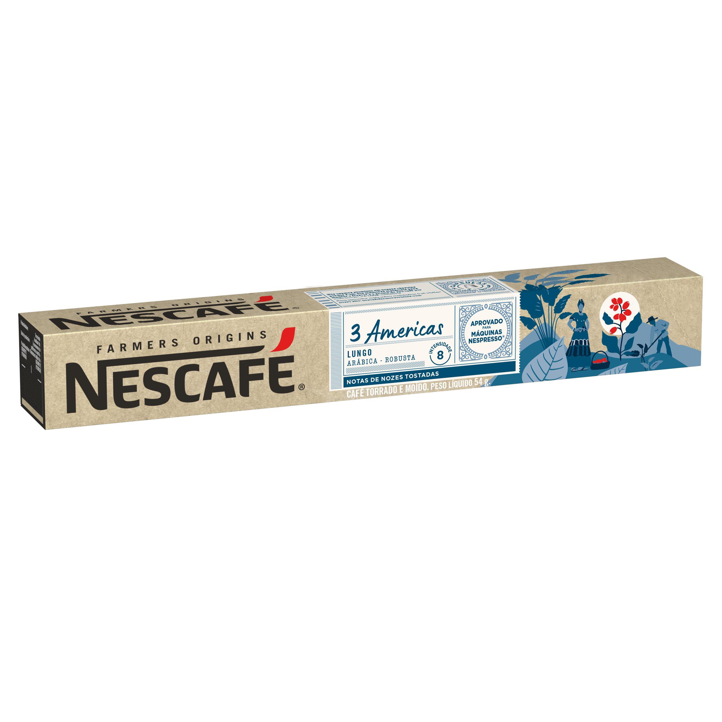 Cafe Em Capsula Compativel C/ Nespresso Nescafe Farmer Origins 3 Americas 10 Capsulas