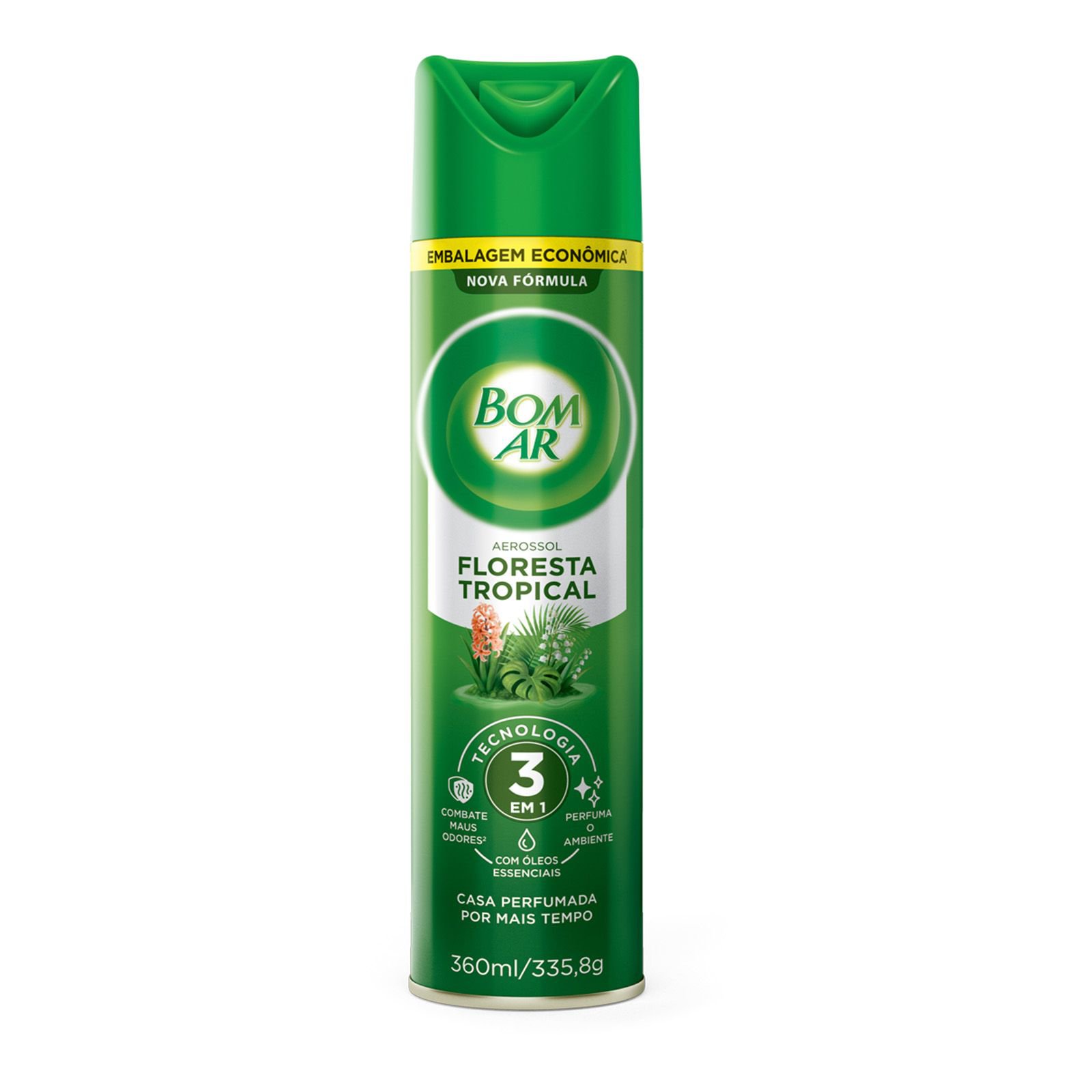 Bom Ar Aromatizador Aerossol Floresta Tropical 360Ml