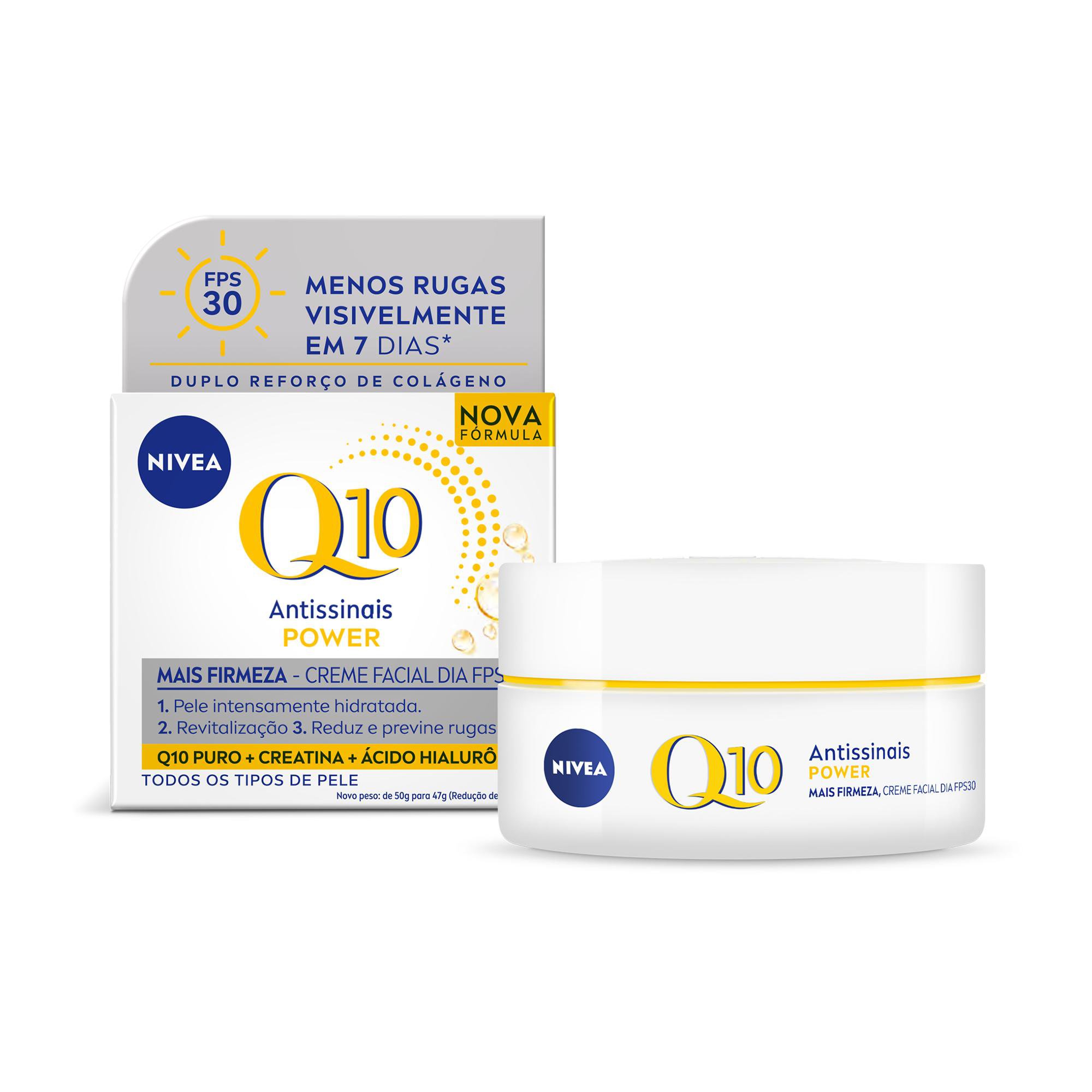 Nivea Creme Facial Antissinais Q10 Power Dia Fps 30 47G