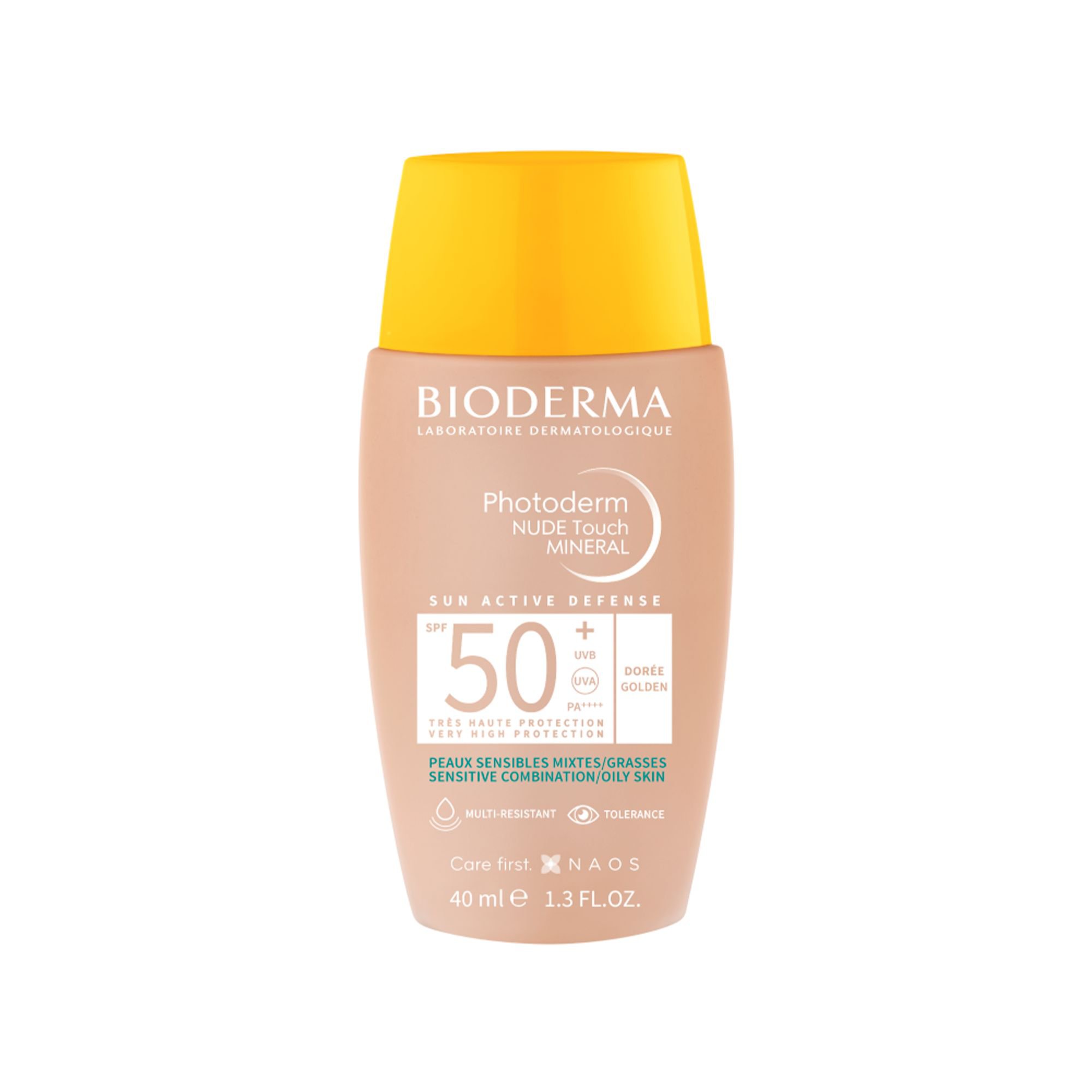 Protetor Solar Facial Bioderma Photoderm Nude Touch Mineral Fps50+ Cor 3.0 Dourado 40Ml