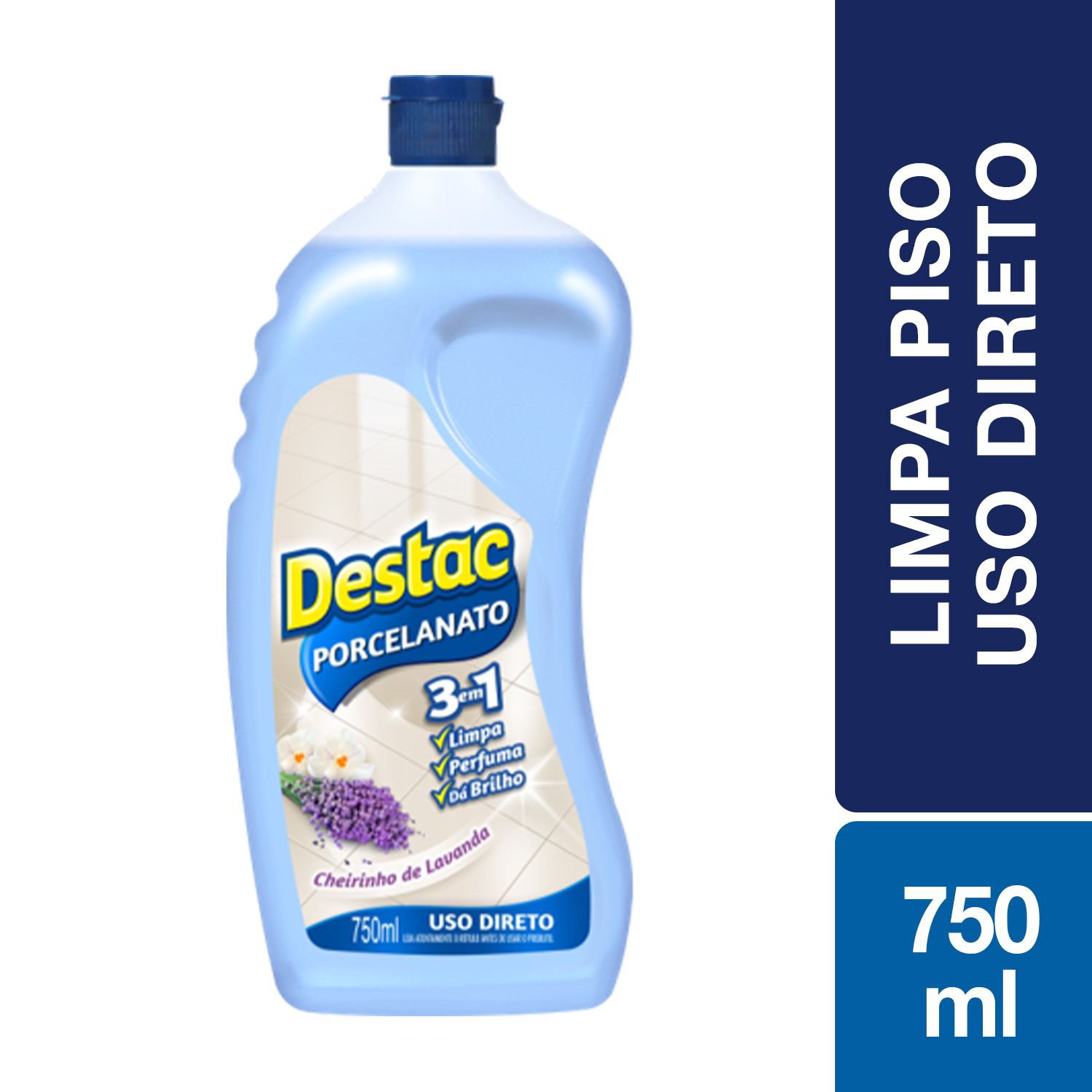 Limpa Piso Destac Para Pisos Porcelanato Ceramica Lavanda E Alfazema 750Ml