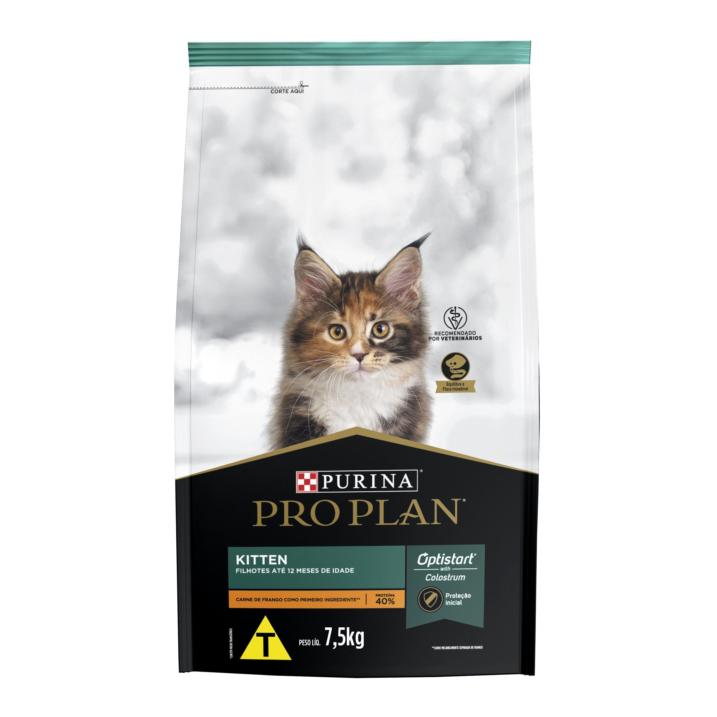 Racao Seca Purina Pro Plan Para Gatos Filhotes 7,5Kg Sabor Frango N2