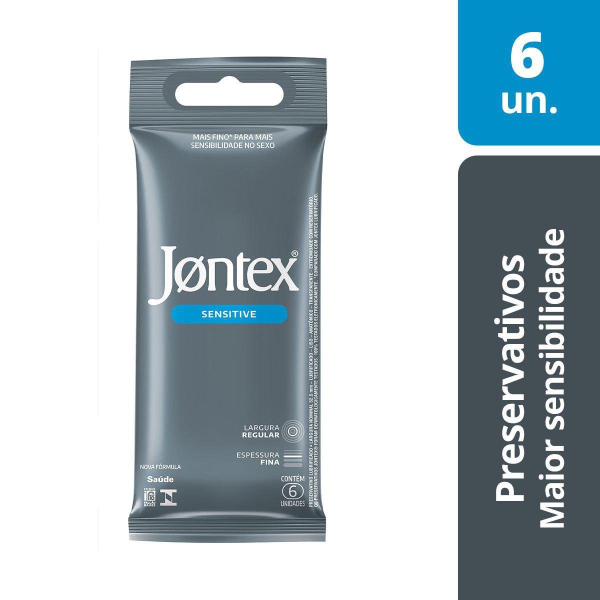 Jontex Sensitive Camisinha Preservativo - 6 Un