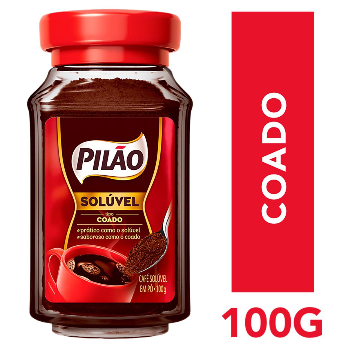 Cafe Soluvel Coado Pilao Vidro 100G