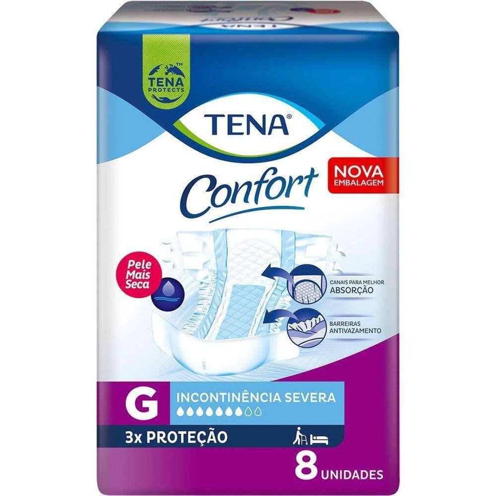 Fralda Geriatrica Tena Confort G 8 Un