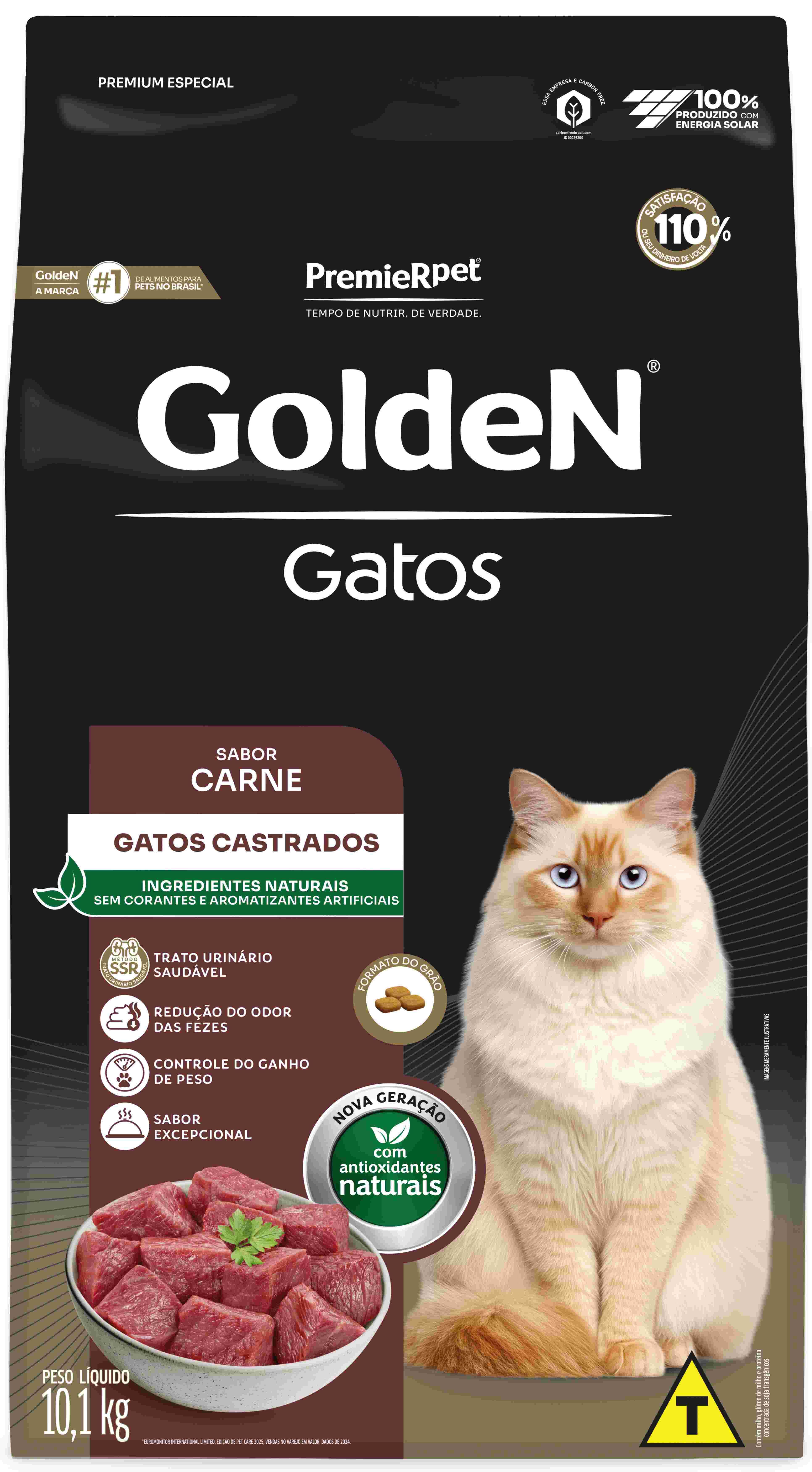 Golden Gatos Adultos Castrados Carne 10,1Kg