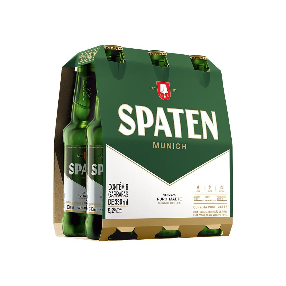 Cerveja Spaten Puro Malte 330Ml Pack C/6